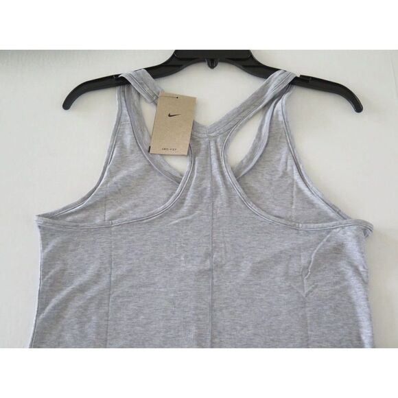 Nike DD0613 073 Women's Sz M Gray Dri-FIT One Luxe Slim Fit Training Tank - Picture 4 of 7